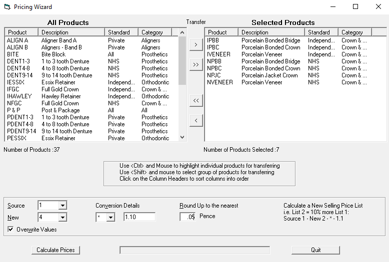 Product Pricing Wizard